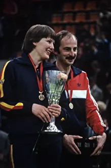 Doubles: Soviet table tennis player Valentina Popova at