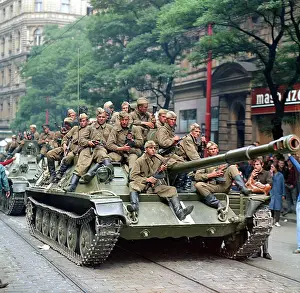 Libor: Soviet tank - troops - soldiers - Prague