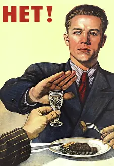 Launched: Soviet Union history print of a man refusing a