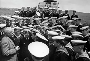 Seamen: Soviet writer Konstantin Simonov visits Soviet seamen, 1975