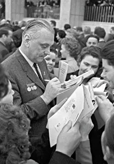 Mikhalkov: Soviet writer and poet Sergey Mikhalkov, 1966