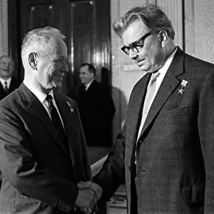 Sholokhov: Soviet writers Mikhail Sholokhov and Leonid Leonov