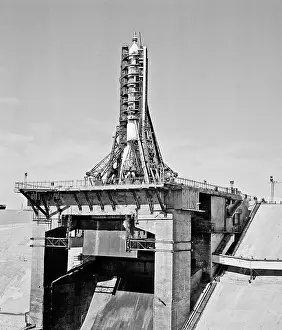 Booster: Soyuz 11 spaceship before launch, 1971