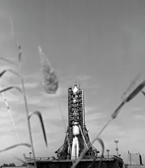 Salyut: Soyuz 11 spaceship before launch, 1971