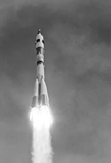 Salyut: Soyuz 11 spaceship before launch, 1971