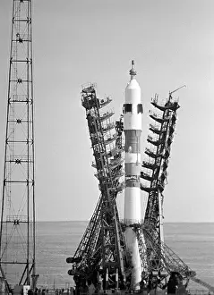 Manned: Soyuz 11 spaceship before launch, 1971