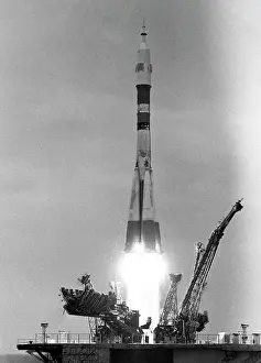 Salyut: Soyuz T-9 spaceship launch, 1983