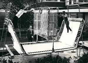 Trampoline: Space ball game with trampoline on display in Frankfurt
