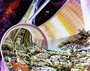 Conception: Space Colony Poster, 1970s