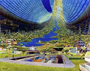 Conception: Space Colony Poster, 1970s