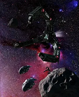 Module: Space scene inspired by the novels of Stephen Baxter