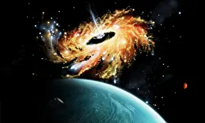 Destiny: A space shuttle tries to avoid the gravity well of a ?