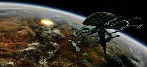 Satellites: A space station orbits a terrestrial planet that has been ?