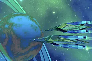 Stealth: Two spacecraft fly to their home planet