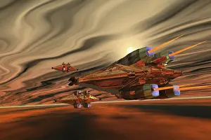 Afterburner: Spacecraft fly among spacial eddies in deep space