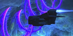 Propulsion: A spaceship flies near a cosmic string from the formation ?