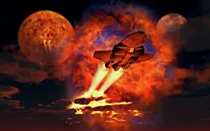 Planetary: Two spaceships traveling between alien exoplanets