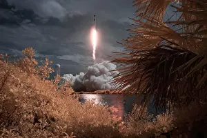Lcgr2020: A SpaceX Falcon 9 rocket launches from at Kennedy