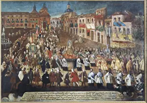Gracia: Spain (1741). Procession of the Virgin of Mercy