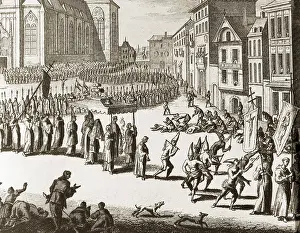 Inquisitors: Spain (17th c.). Auto-da-fe of the Inquisition