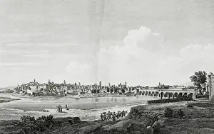 Pittoresque: Spain (1806). Badajoz. General view of the town