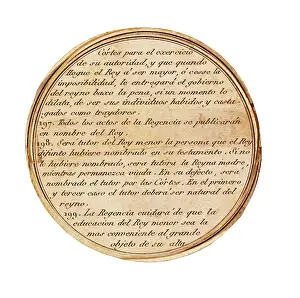 Constitutions: Spain (1810-1814). Box decorated with articles