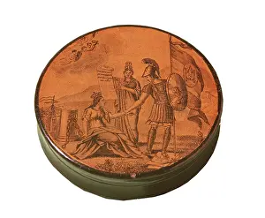 Snuff: Spain (1812). Snuff boix with allegory of the