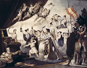 Sicilies: Spain (1829). Allegory of the wedding between