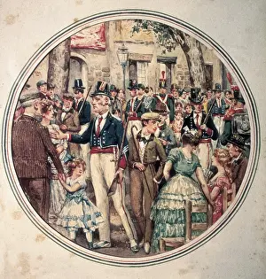 Mossos: Spain (1840). Allegory of the Corpus Procession