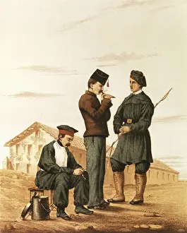 Assistent: Spain (1853). Infantry soldiers and mess assistent
