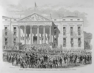 Comunidad: Spain (1868). Madrid. Armed people parading in