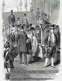 Lillustration: Spain (1873). Abdication of Amadeo I. The king