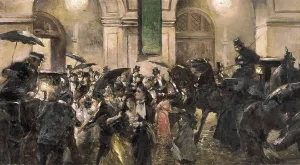 Liceo: Spain (1893). Fear scene at the exit of the Gran
