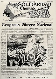 Typographic: Spain (1910). Solidaridad Obrera, publication