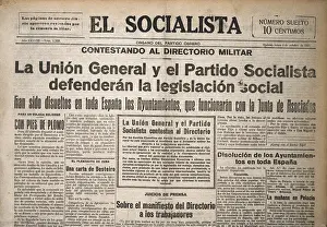 Psoe: Spain (1923). Primo de Rivera's Dictatorship