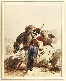 Carlism: Spain (19th c.). Carlist Wars. Cavalry under