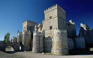 Castile Leon: Spain. Ampudia. Medieval Castle. 15th century fortress