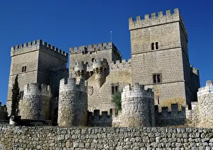 Castile Leon: Spain. Ampudia. Medieval Castle. 15th century fortress