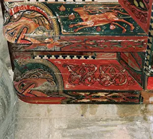 Polychromy: Spain. Aragon. La Puebla de Castro. Mudejar aljarfe (14th. C