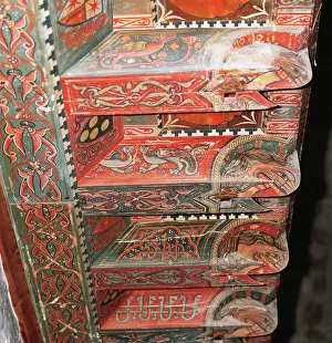 Polychromy: Spain. Aragon. La Puebla de Castro. Mudejar aljarfe (14th. C