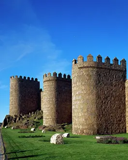 Puerta: Spain. Avila. Section of the western sector of the medieval