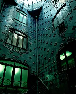 Cornet: Spain. Barcelona. Batllo House. 1904-1906. By Antoni Gaudi (