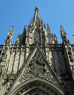 Font: Spain. Barcelona. Cathedral. Facade. Neogothic style. 1885-1
