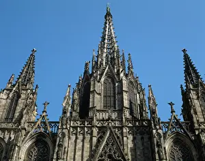 Font: Spain. Barcelona. Cathedral. Facade. Neogothic style. 1885-1