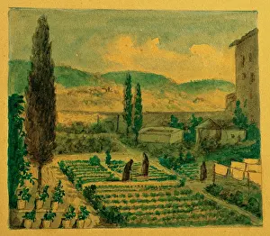 Orchard: Spain. Barcelona. Monastery of Pedralbes. Nun's orchard