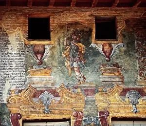 Biscay: Spain. Basque Country. Villaro. Paintings of Palace of Risca