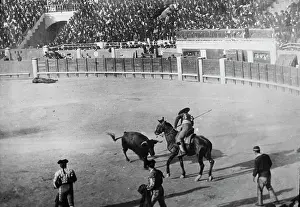 Picador: Spain - Bull Fighting - The Bull Attacking the Picador