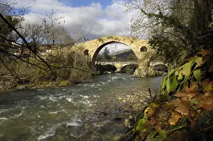 Onis: SPAIN. Cangas de Onis. Medieval bridge of Cangas