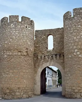 Mancha: Spain. Castile-La Mancha. Belmonte. Walls. Chinchilla town g