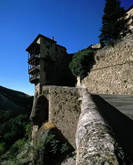 Mancha: Spain. Castile-La Mancha. Cuenca. Hanging Houses. 15th centu